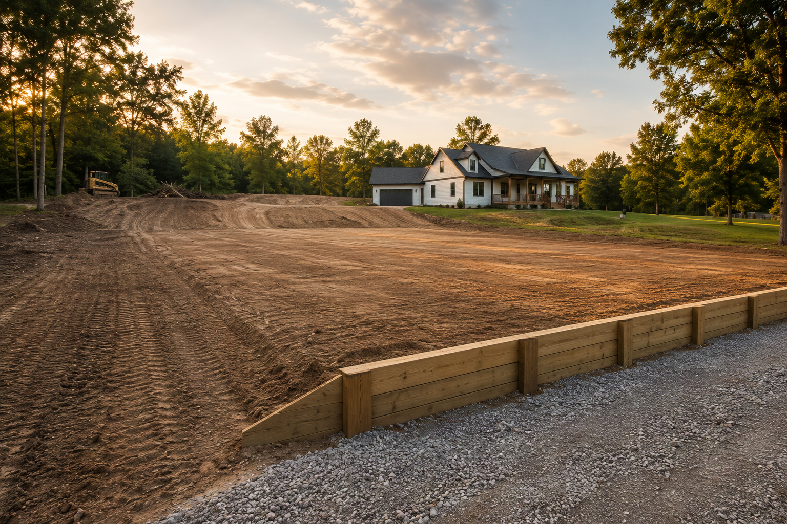 Graded rural property prepared for its next use